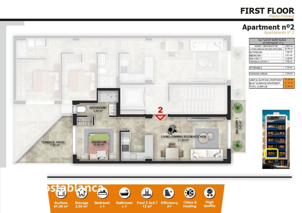Квартира в Торревьехе, 62 м², 185 000 €, фото 4, объявление 76527536
