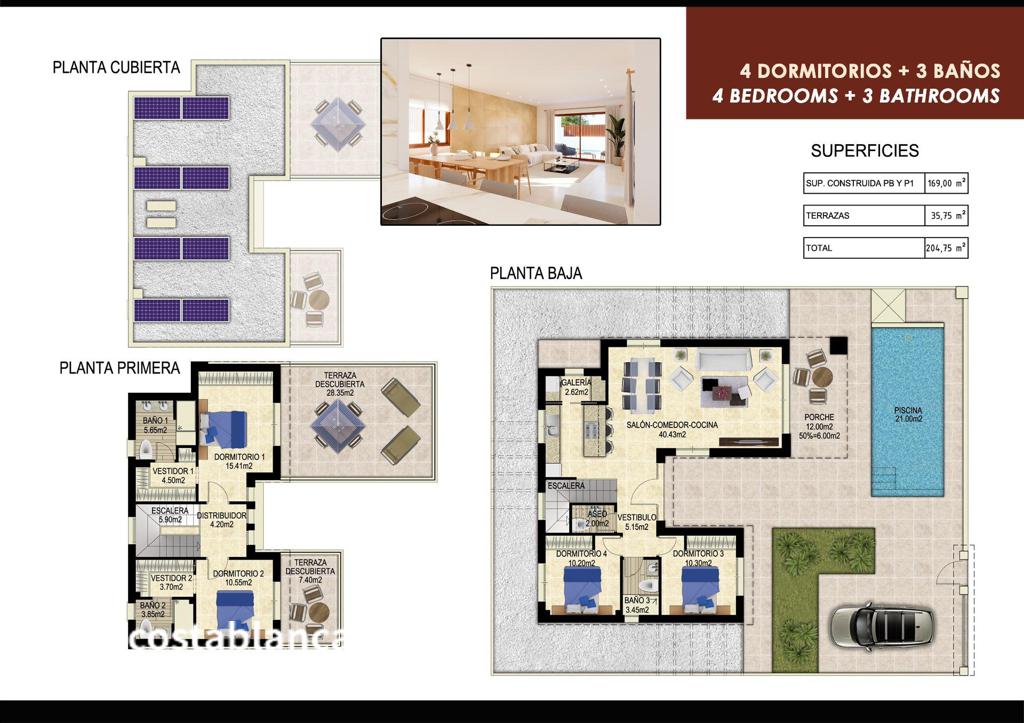 Вилла в Ориуэла Коста, 169 м², 649 000 €, фото 10, объявление 73967536