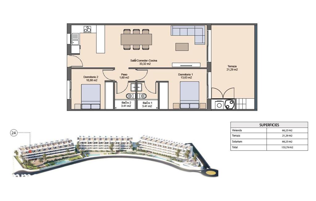 Квартира в Бенидорме, 66 м², 320 000 €, фото 4, объявление 75567536
