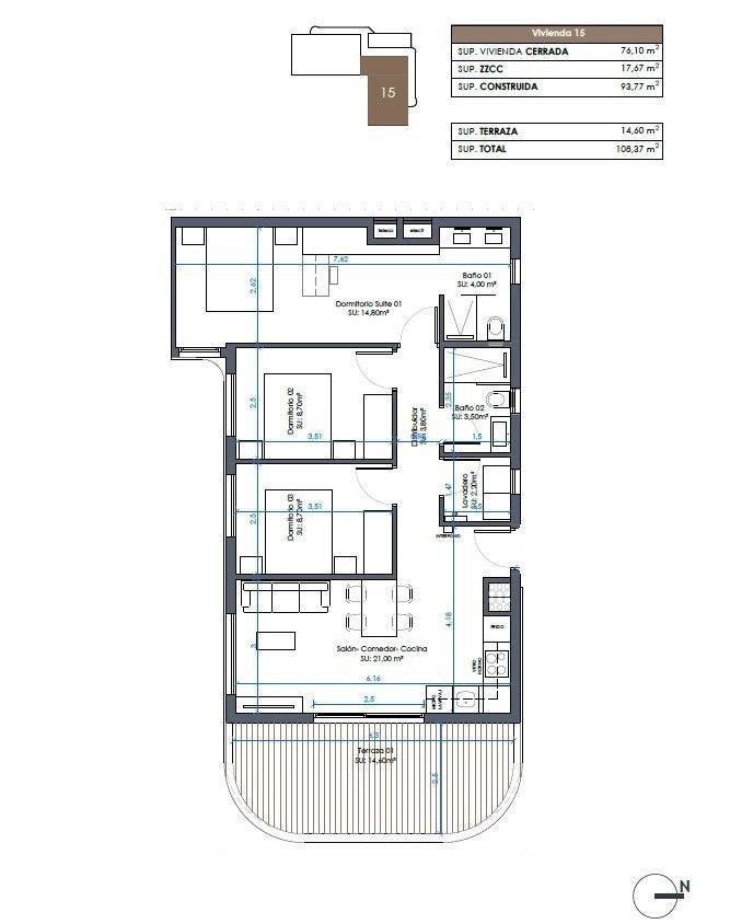 Квартира в Гвардамар-дель-Сегура, 93 м², 432 000 €, фото 2, объявление 28759536