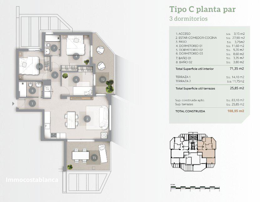 Квартира в Кальпе, 108 м², 383 000 €, фото 6, объявление 31212976
