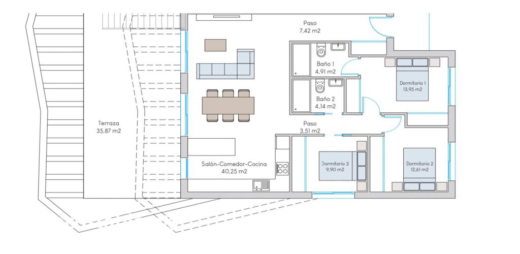 Дом в городе в Финестрате, 229 м², 452 000 €, фото 8, объявление 78716256
