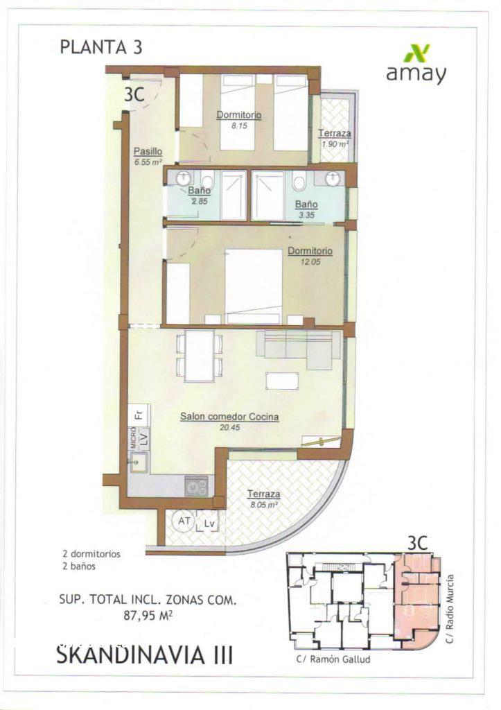 3-комн. квартира в Торревьехе, 88 м², 390 000 €, фото 1, объявление 41252256