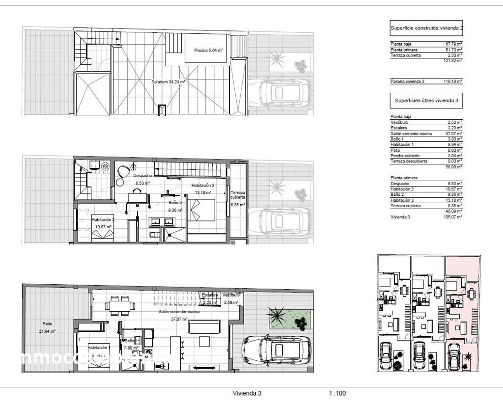 Дом в городе в Пилар-де-ла-Орададе, 105 м², 390 000 €, фото 10, объявление 61775456