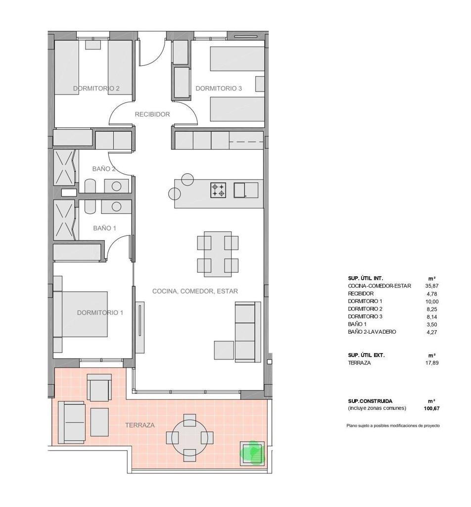 Квартира в Гвардамар-дель-Сегура, 101 м², 240 000 €, фото 2, объявление 45095456