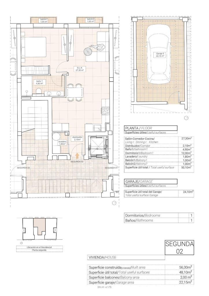 Квартира в Ондон-де-лас-Ньевес, 56 м², 175 000 €, фото 2, объявление 26287536