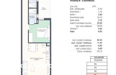 Квартира в Торревьехе, 64 м²