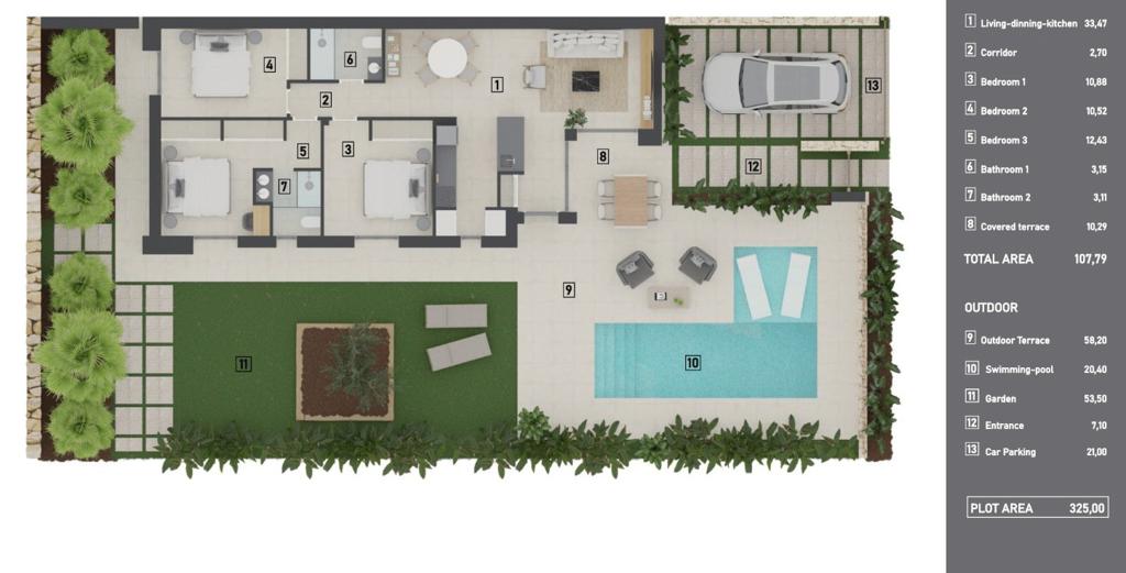 Коттедж в Финестрате, 107 м², 495 000 €, фото 1, объявление 57916256