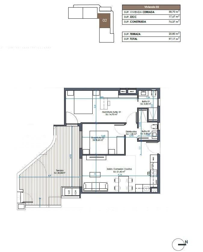 Квартира в Гвардамар-дель-Сегура, 76 м², 307 000 €, фото 10, объявление 4759536