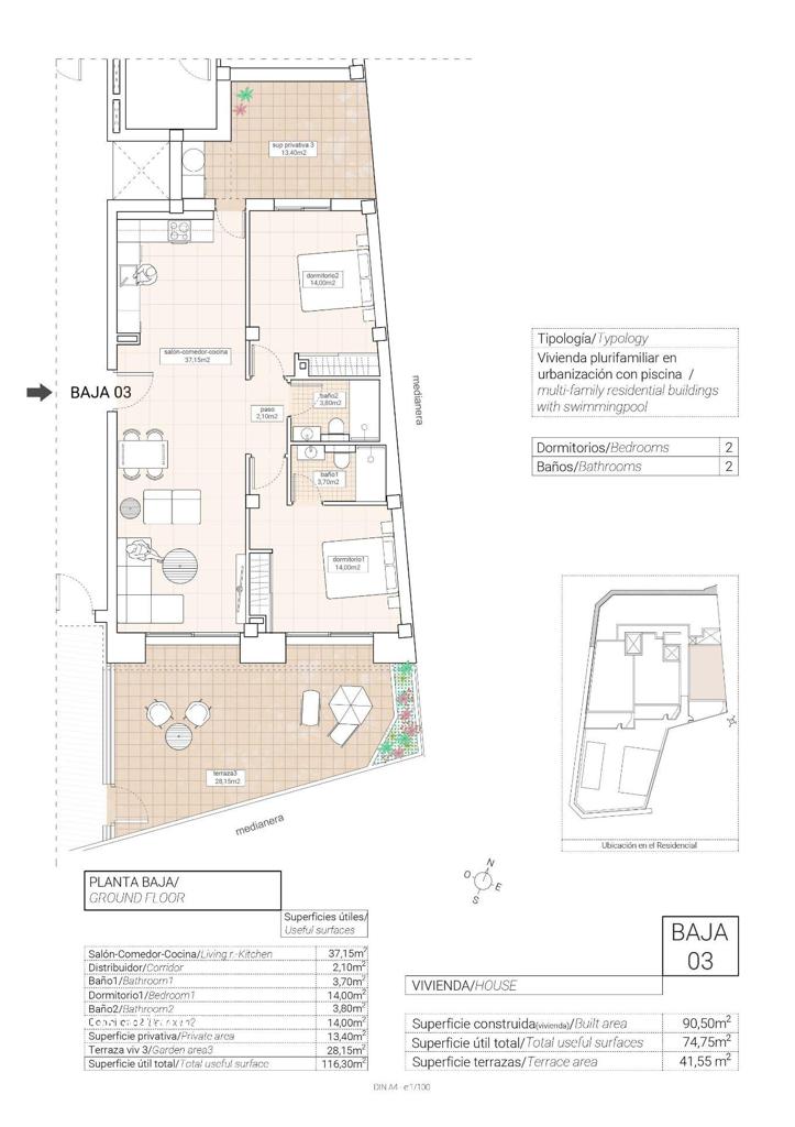 Квартира в Ондон-де-лас-Ньевес, 90 м², 240 000 €, фото 3, объявление 50287536