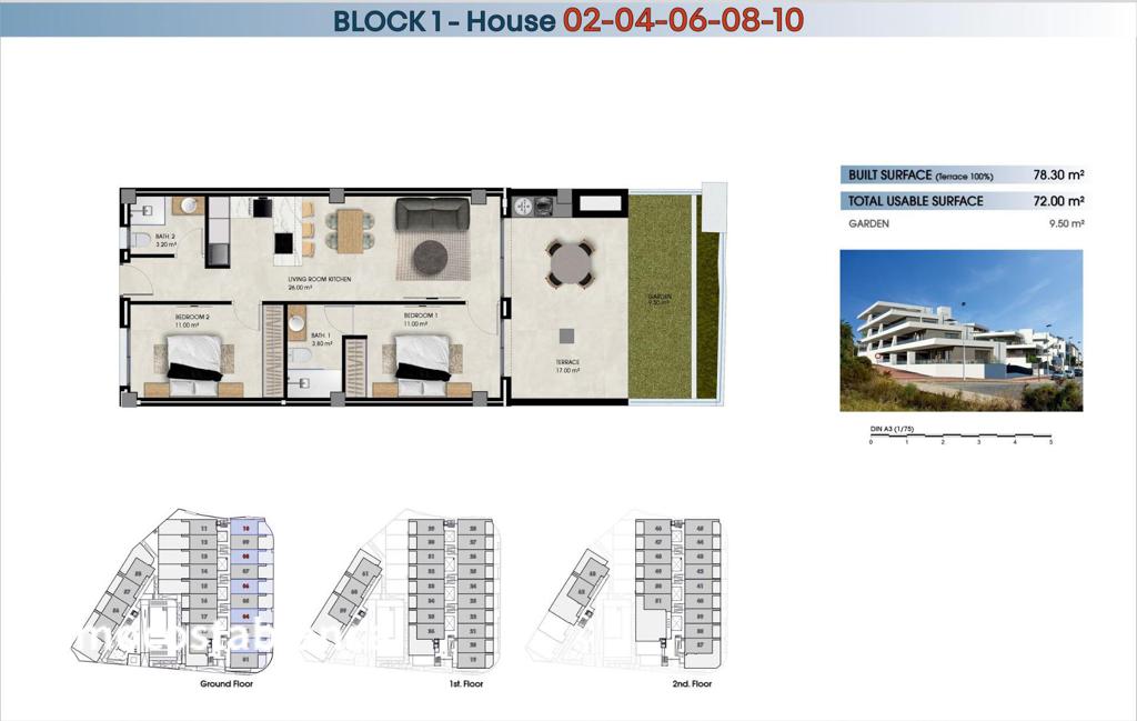 Квартира в Ла Марине, 78 м², 265 000 €, фото 4, объявление 57439536