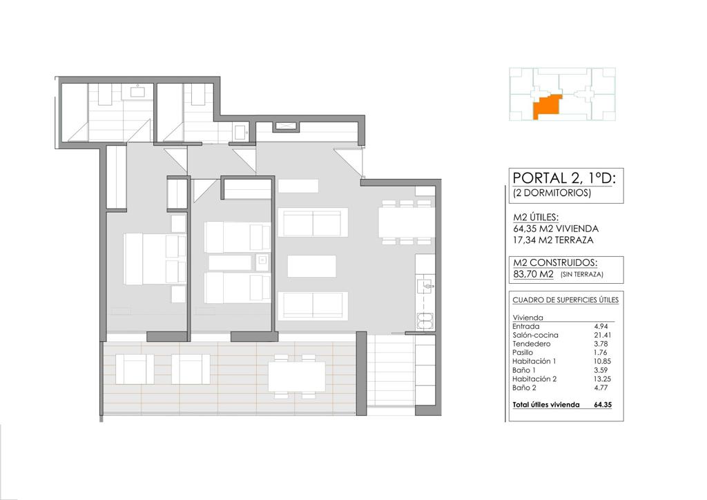 Квартира в Хавеа, 81 м², 345 000 €, фото 10, объявление 51634816
