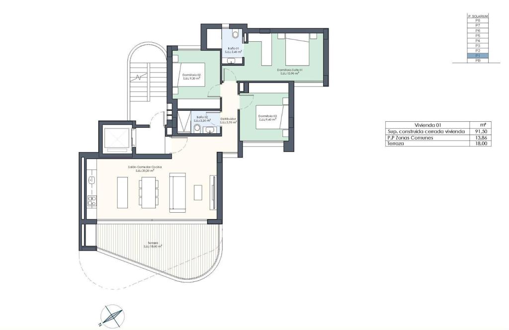 Квартира в Гвардамар-дель-Сегура, 91 м², 388 000 €, фото 7, объявление 47807536