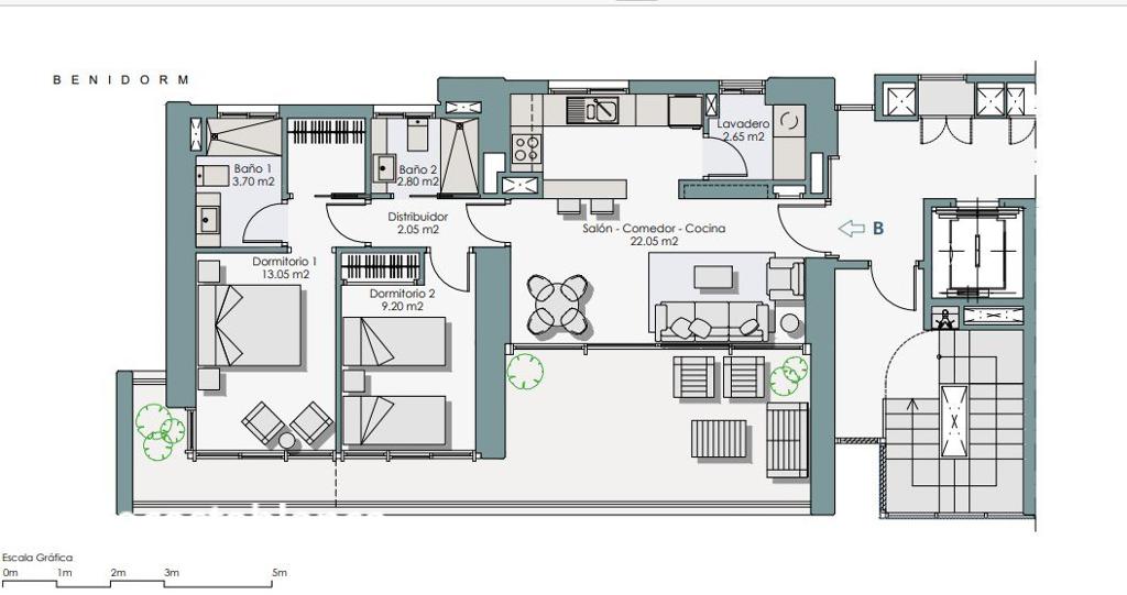 Квартира в Бенидорме, 97 м², 356 000 €, фото 2, объявление 75990656