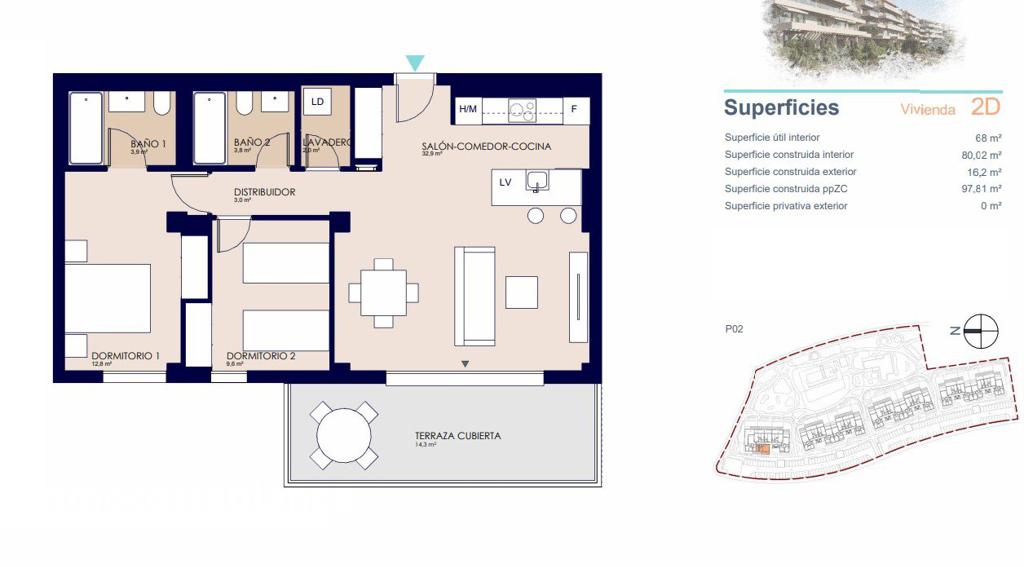 Квартира в Дении, 80 м², 335 000 €, фото 7, объявление 71849216